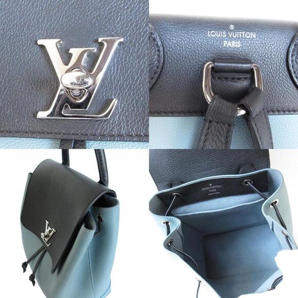 LOUIS VUITTON Black Leather Backpack - Picture 4 of 5